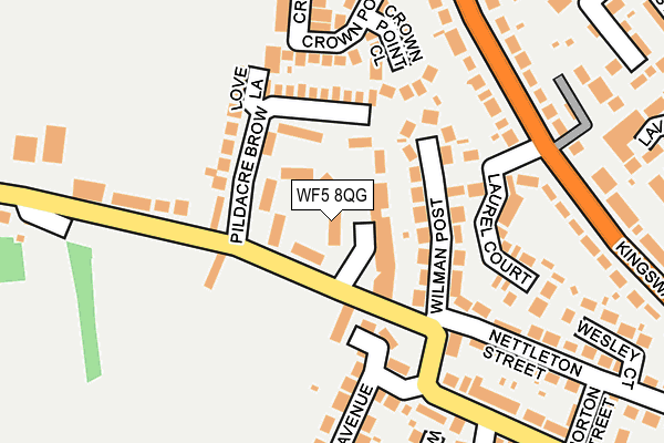 WF5 8QG map - OS OpenMap – Local (Ordnance Survey)