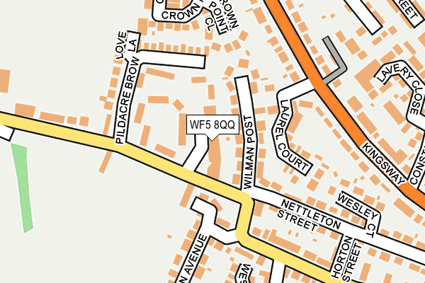 WF5 8QQ map - OS OpenMap – Local (Ordnance Survey)