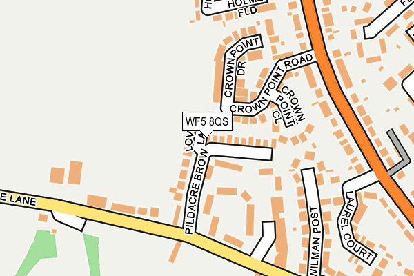 WF5 8QS map - OS OpenMap – Local (Ordnance Survey)