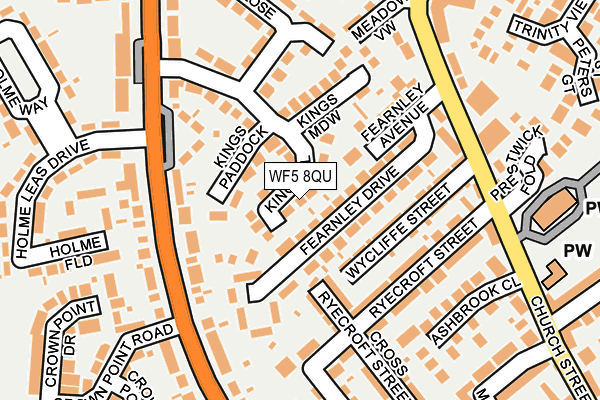 WF5 8QU map - OS OpenMap – Local (Ordnance Survey)