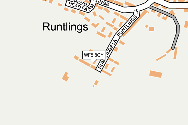 WF5 8QY map - OS OpenMap – Local (Ordnance Survey)