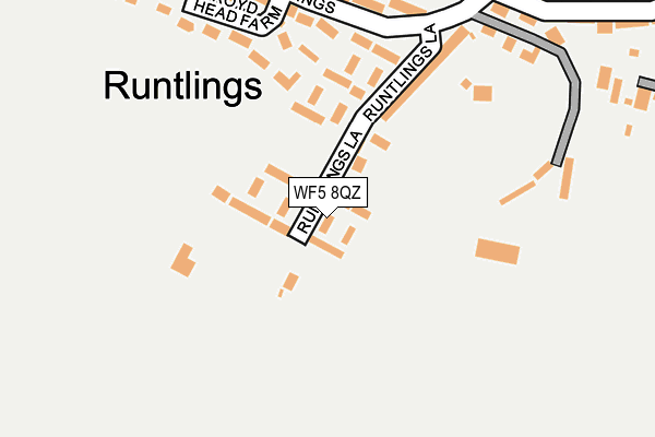 WF5 8QZ map - OS OpenMap – Local (Ordnance Survey)