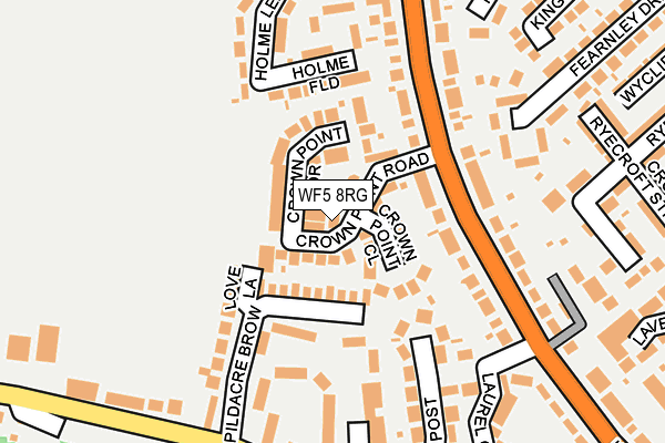 WF5 8RG map - OS OpenMap – Local (Ordnance Survey)