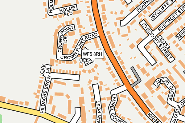 WF5 8RH map - OS OpenMap – Local (Ordnance Survey)