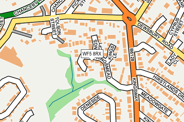 WF5 8RX map - OS OpenMap – Local (Ordnance Survey)