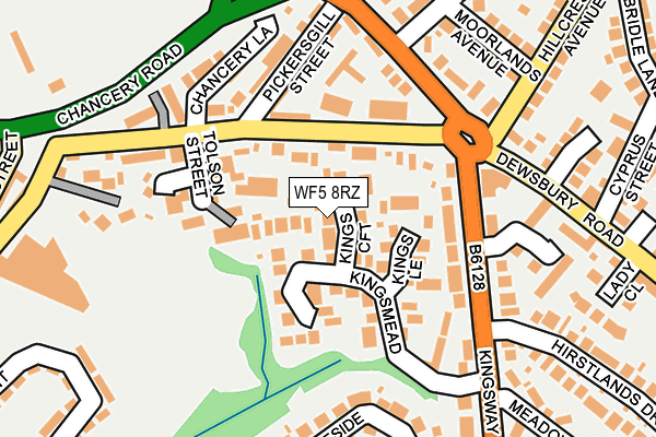 WF5 8RZ map - OS OpenMap – Local (Ordnance Survey)