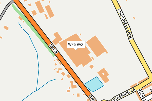 WF5 9AX map - OS OpenMap – Local (Ordnance Survey)