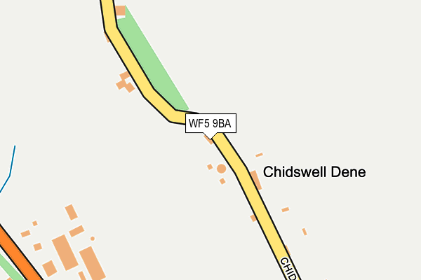 WF5 9BA map - OS OpenMap – Local (Ordnance Survey)