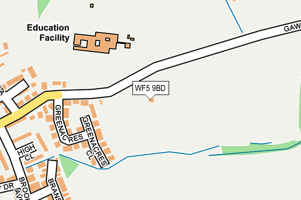 WF5 9BD map - OS OpenMap – Local (Ordnance Survey)