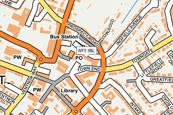 WF5 9BL map - OS OpenMap – Local (Ordnance Survey)