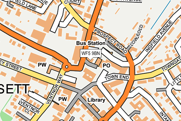 WF5 9BN map - OS OpenMap – Local (Ordnance Survey)