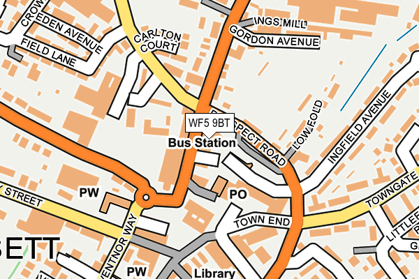 WF5 9BT map - OS OpenMap – Local (Ordnance Survey)