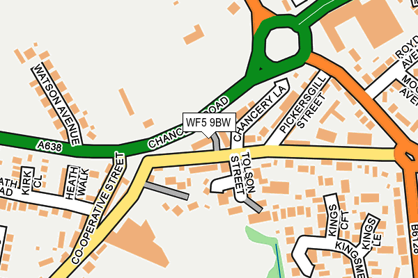 WF5 9BW map - OS OpenMap – Local (Ordnance Survey)