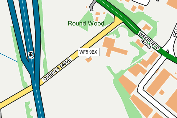 WF5 9BX map - OS OpenMap – Local (Ordnance Survey)