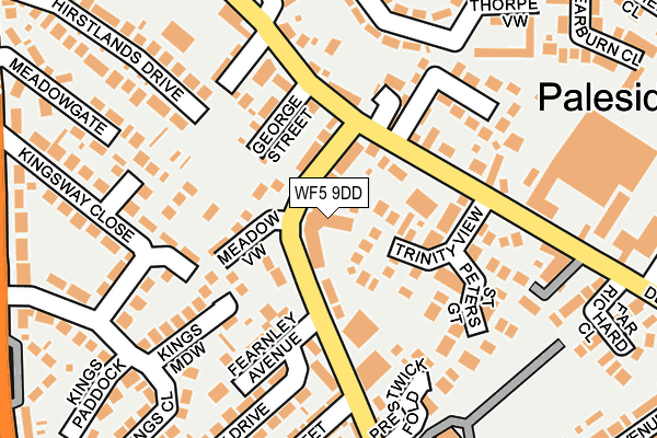 WF5 9DD map - OS OpenMap – Local (Ordnance Survey)
