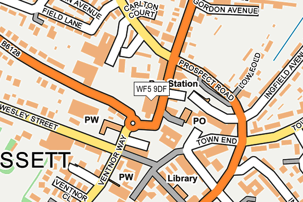 WF5 9DF map - OS OpenMap – Local (Ordnance Survey)