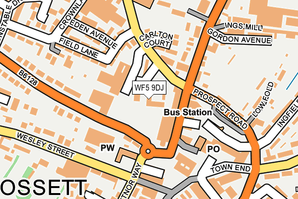 WF5 9DJ map - OS OpenMap – Local (Ordnance Survey)