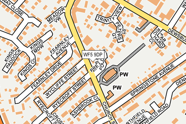 WF5 9DP map - OS OpenMap – Local (Ordnance Survey)