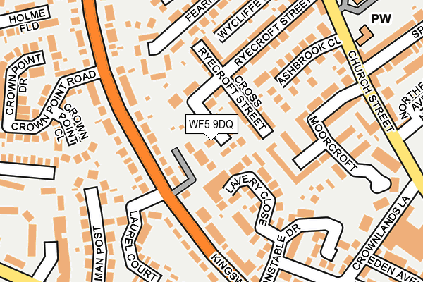 WF5 9DQ map - OS OpenMap – Local (Ordnance Survey)