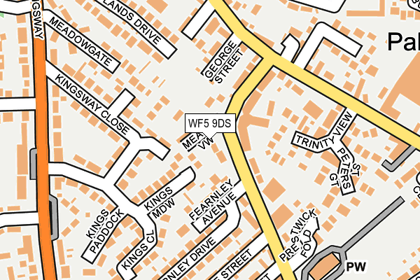 WF5 9DS map - OS OpenMap – Local (Ordnance Survey)