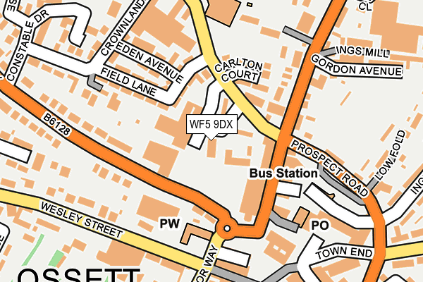 WF5 9DX map - OS OpenMap – Local (Ordnance Survey)