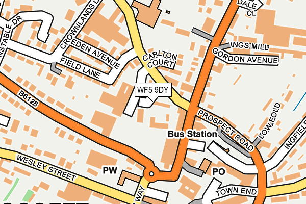 WF5 9DY map - OS OpenMap – Local (Ordnance Survey)