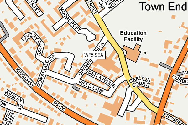 WF5 9EA map - OS OpenMap – Local (Ordnance Survey)