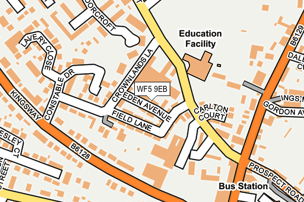 WF5 9EB map - OS OpenMap – Local (Ordnance Survey)