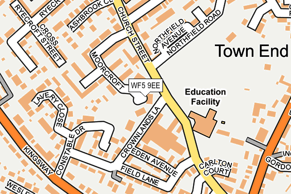 WF5 9EE map - OS OpenMap – Local (Ordnance Survey)