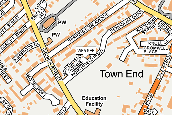 WF5 9EF map - OS OpenMap – Local (Ordnance Survey)