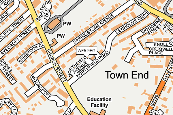 WF5 9EG map - OS OpenMap – Local (Ordnance Survey)