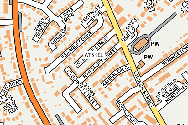 WF5 9EL map - OS OpenMap – Local (Ordnance Survey)