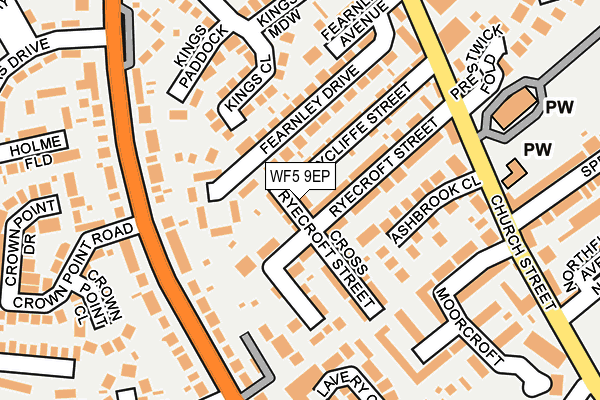 WF5 9EP map - OS OpenMap – Local (Ordnance Survey)