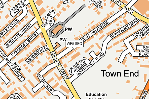 WF5 9EQ map - OS OpenMap – Local (Ordnance Survey)