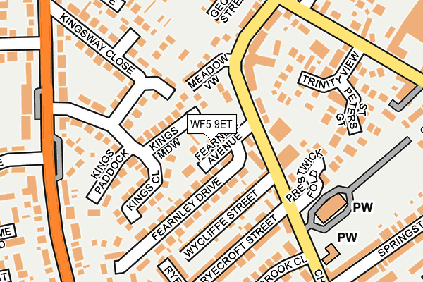 WF5 9ET map - OS OpenMap – Local (Ordnance Survey)