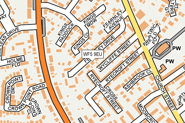 WF5 9EU map - OS OpenMap – Local (Ordnance Survey)