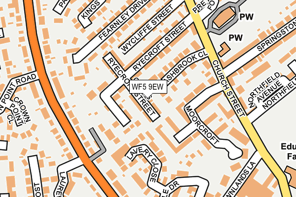 WF5 9EW map - OS OpenMap – Local (Ordnance Survey)