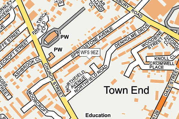 WF5 9EZ map - OS OpenMap – Local (Ordnance Survey)