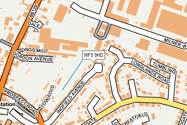 WF5 9HD map - OS OpenMap – Local (Ordnance Survey)