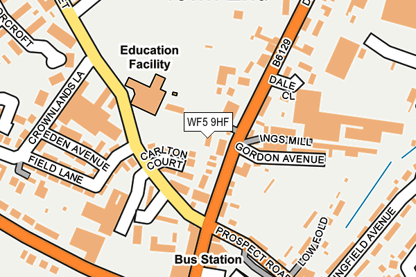 WF5 9HF map - OS OpenMap – Local (Ordnance Survey)