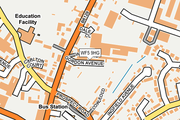 WF5 9HG map - OS OpenMap – Local (Ordnance Survey)