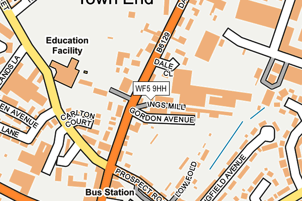 WF5 9HH map - OS OpenMap – Local (Ordnance Survey)