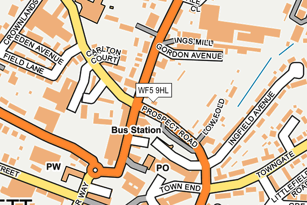 WF5 9HL map - OS OpenMap – Local (Ordnance Survey)