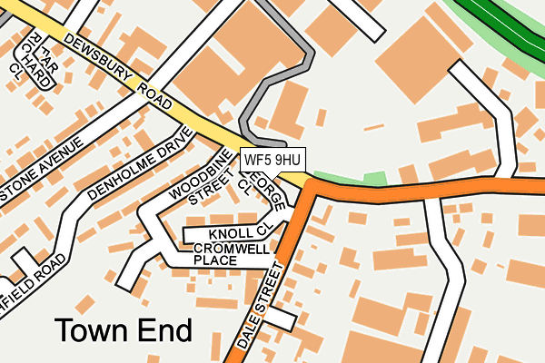 WF5 9HU map - OS OpenMap – Local (Ordnance Survey)