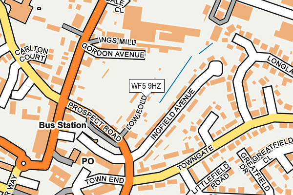 WF5 9HZ map - OS OpenMap – Local (Ordnance Survey)