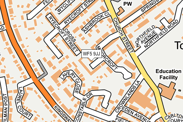 WF5 9JJ map - OS OpenMap – Local (Ordnance Survey)