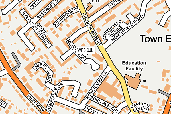 WF5 9JL map - OS OpenMap – Local (Ordnance Survey)