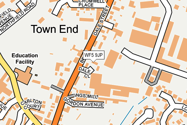 WF5 9JP map - OS OpenMap – Local (Ordnance Survey)