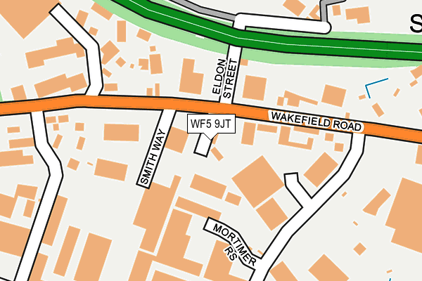 WF5 9JT map - OS OpenMap – Local (Ordnance Survey)
