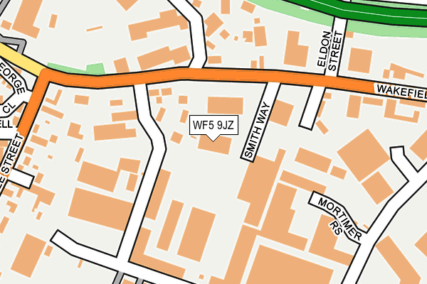 WF5 9JZ map - OS OpenMap – Local (Ordnance Survey)